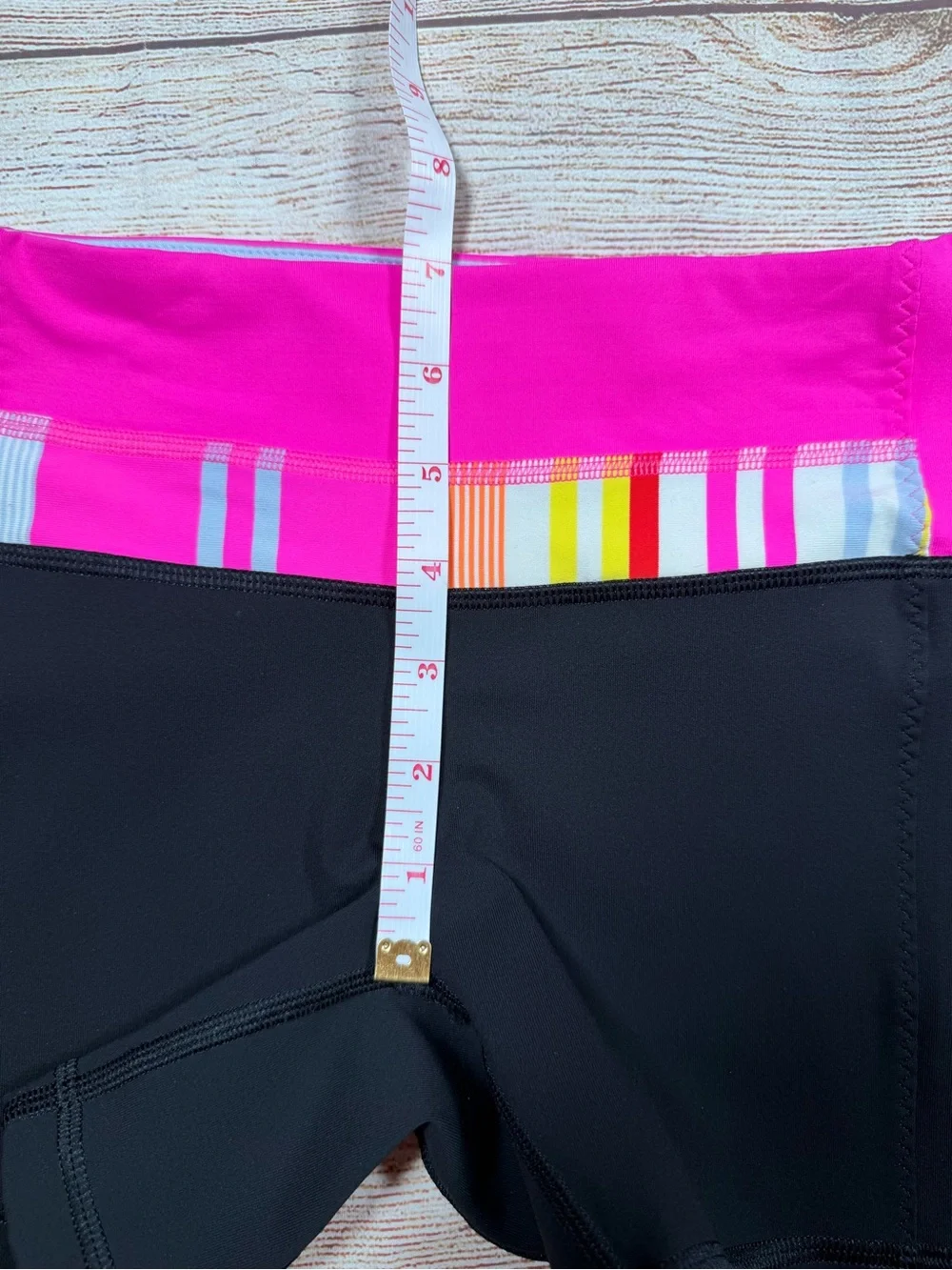 lululemon athletica Black Performance Shorts with Hot Pink Waistband